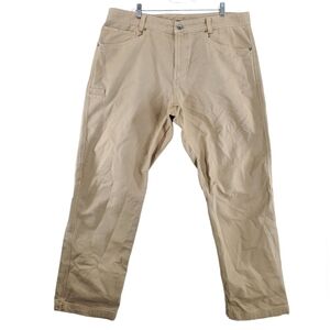 North Face Duck Canvas Workwear Utility Brush Pants Men 38 Khaki Relaxed (40x32)